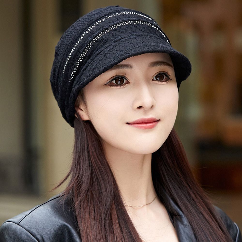 Hollow Out Flower Beanie Cap B - Baseball Cap Structured บทวิจารณ์และราคา