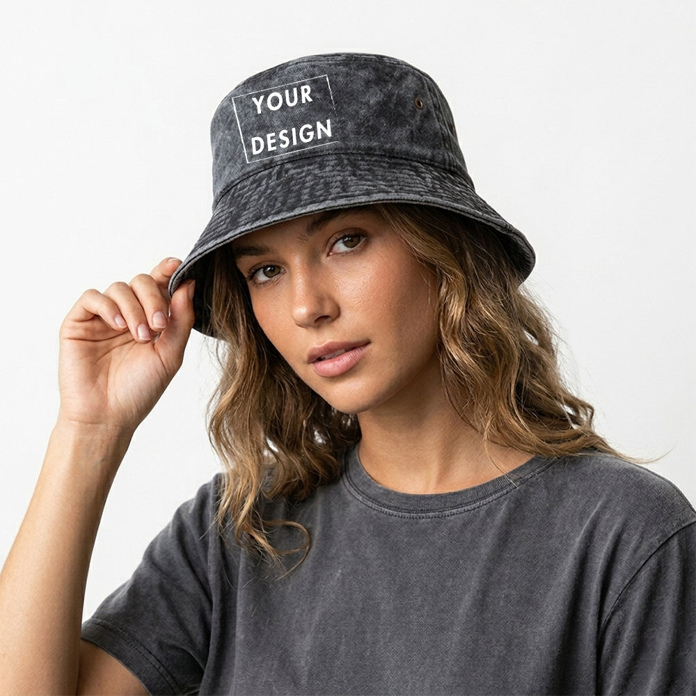 Custom Washed Vintage Bucket H - Bucket Hat Cotton บทวิจารณ์และราคา