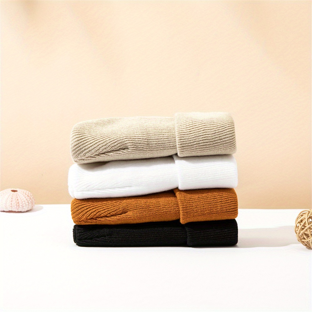4pcs Baby Hat Knit Cuffed Bean - Beanie Cuffed Knit บทวิจารณ์และราคา