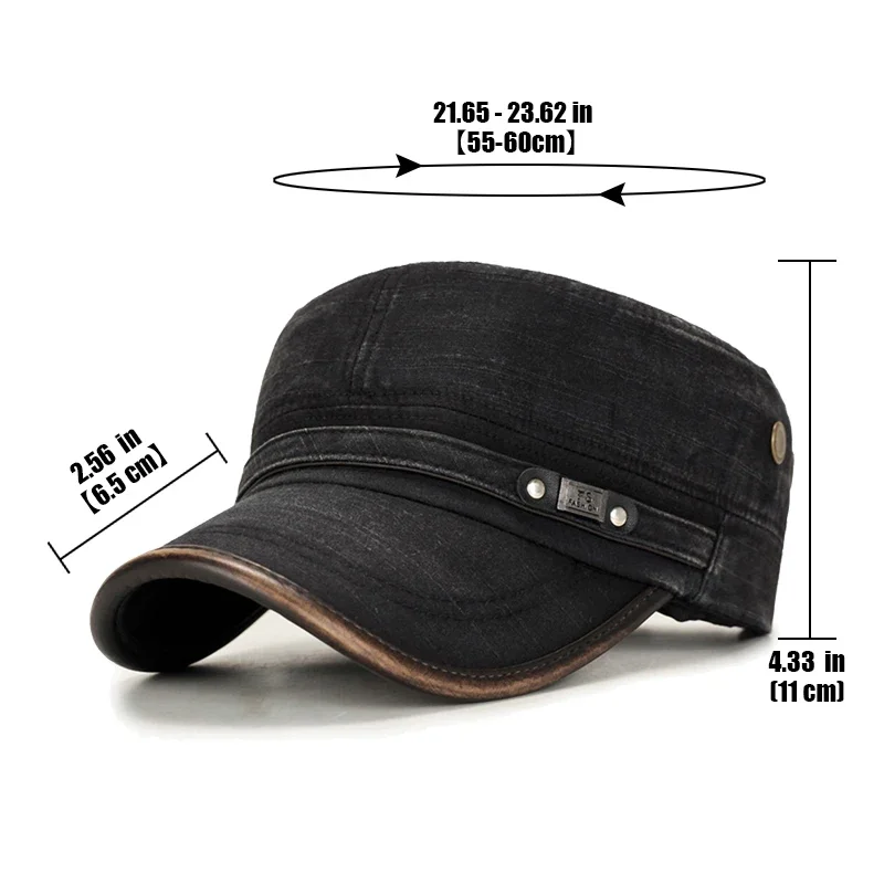 Leather Brim Washed Distressed - Dad Hat Cotton บทวิจารณ์และราคา
