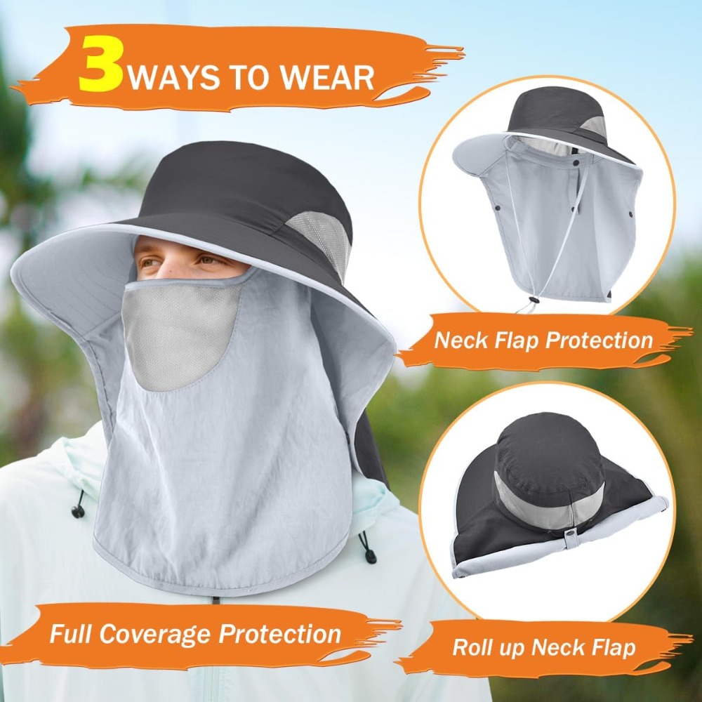 Men&Women Wide Brim Fishing Po - Sun Hat Wide Brim บทวิจารณ์และราคา
