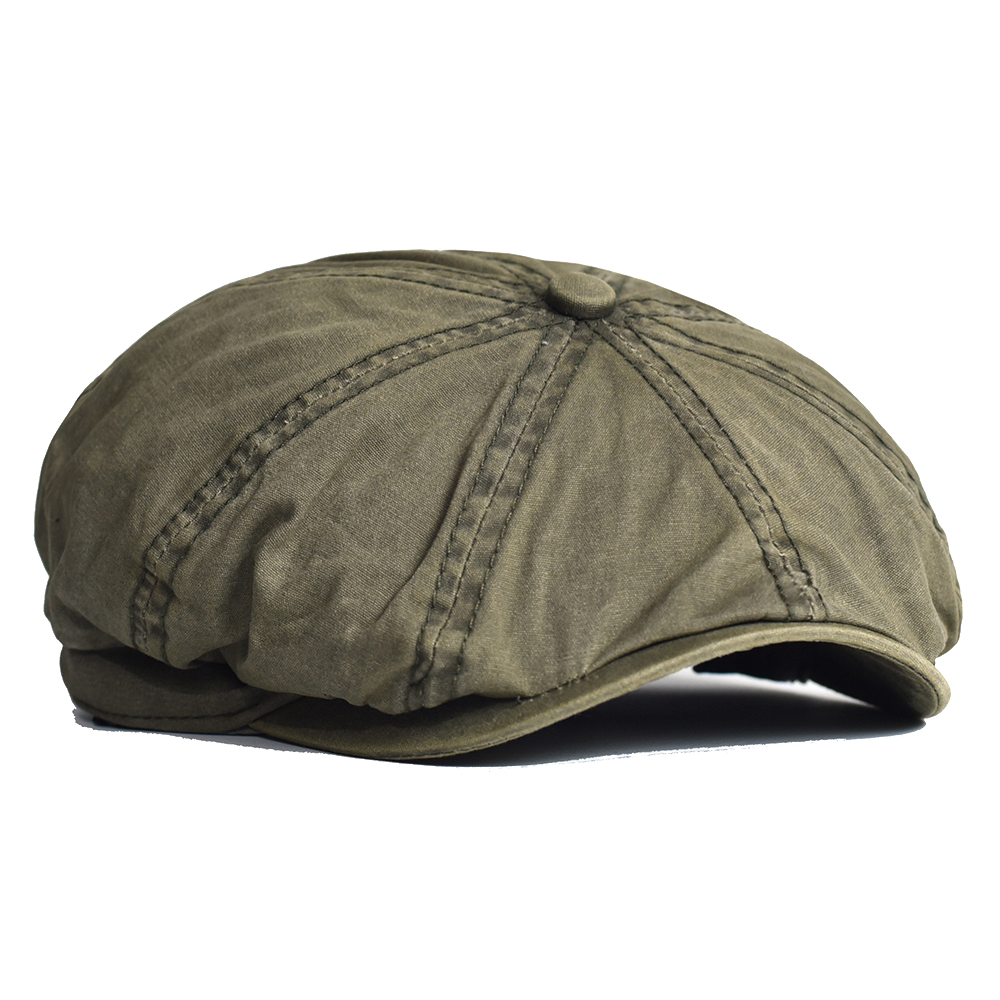Washed Cotton Newsboy Cap Peak - Newsboy Cap Ivy บทวิจารณ์และราคา