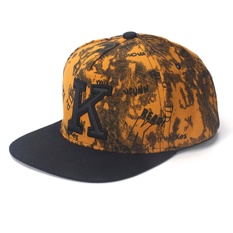 K Letter Hip Hop Baseball Caps - Snapback Hat Flat บทวิจารณ์และราคา